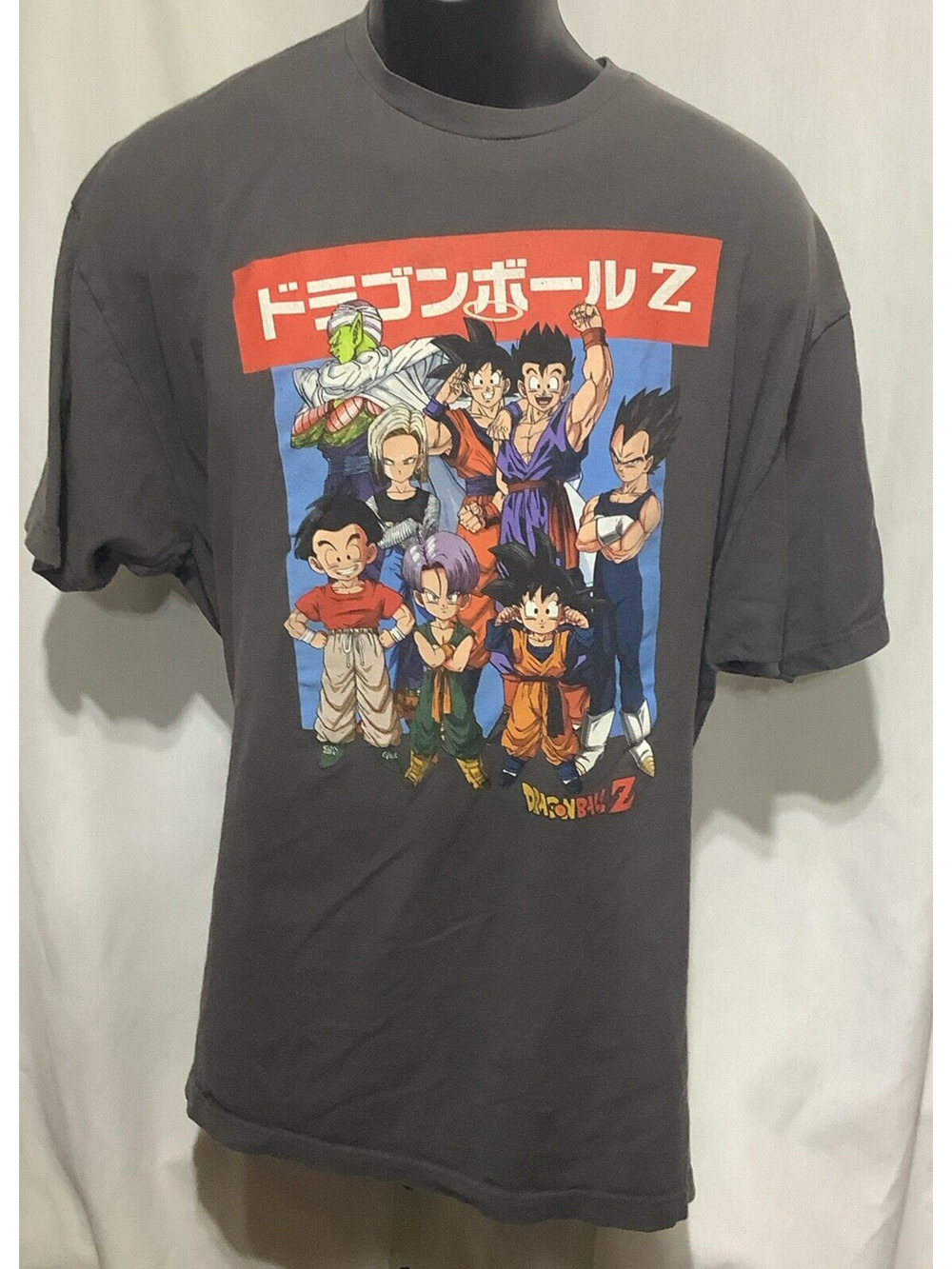 Dragon Ball Z Graphic T Shirt Toei Animation Character Group Gray 2XL